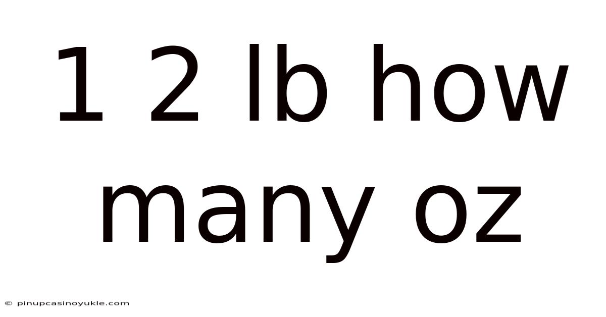 1 2 Lb How Many Oz