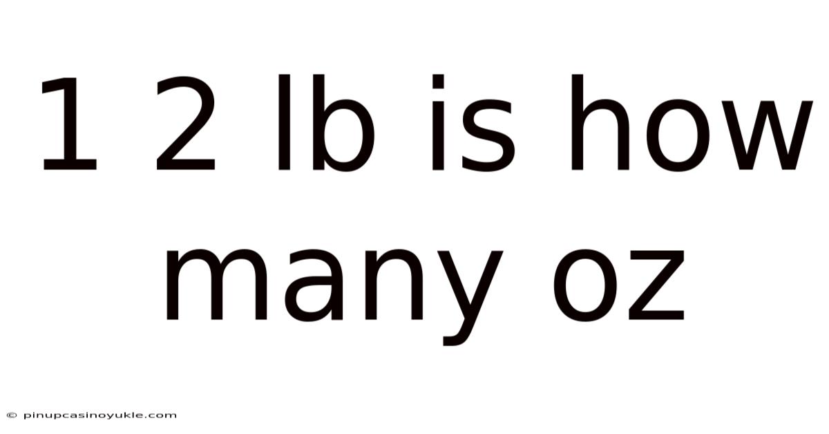 1 2 Lb Is How Many Oz