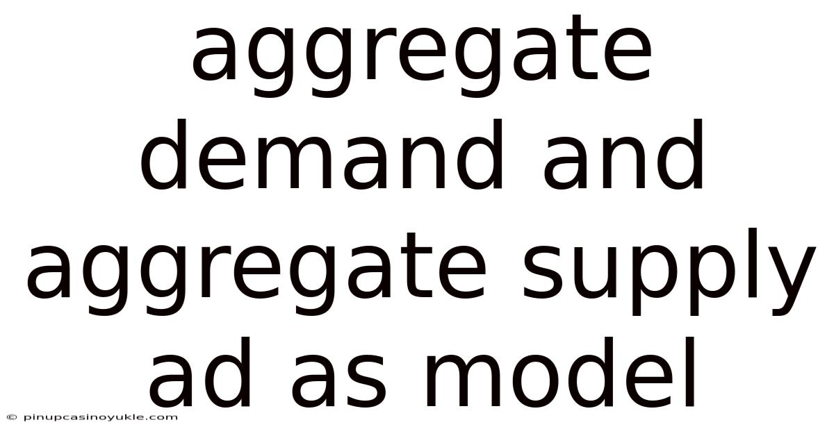 Aggregate Demand And Aggregate Supply Ad As Model
