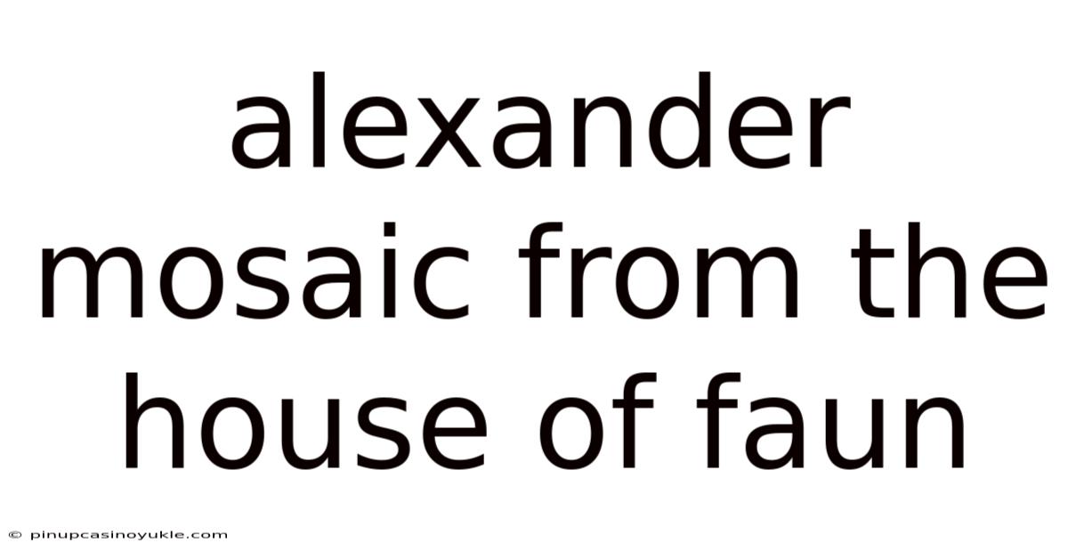 Alexander Mosaic From The House Of Faun