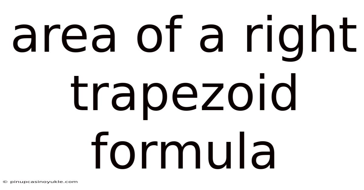 Area Of A Right Trapezoid Formula