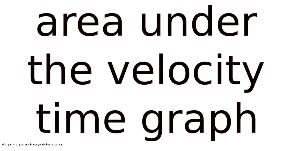 Area Under The Velocity Time Graph
