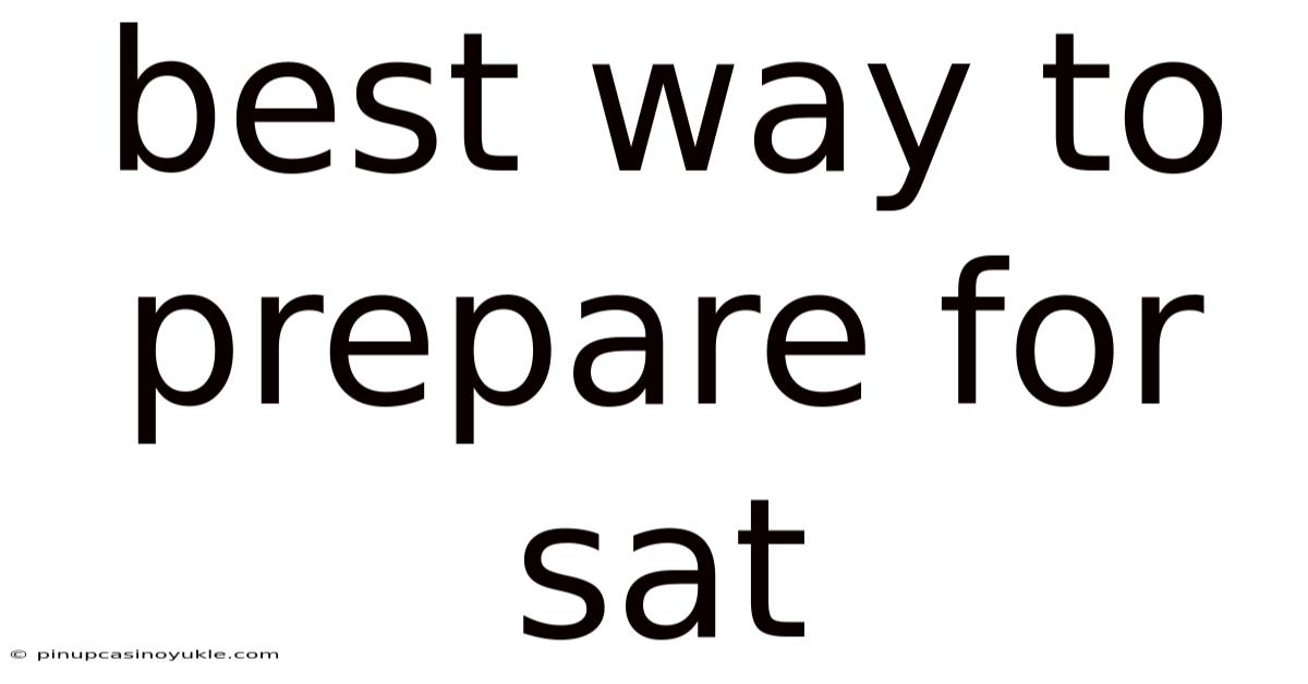 Best Way To Prepare For Sat