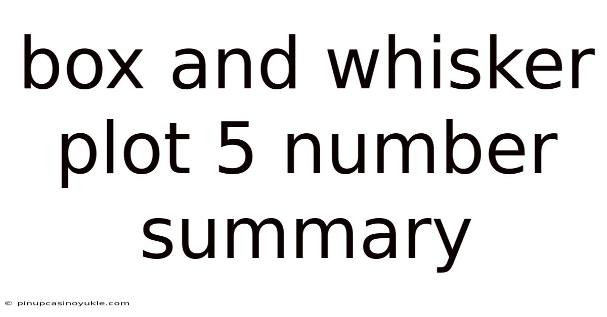 Box And Whisker Plot 5 Number Summary