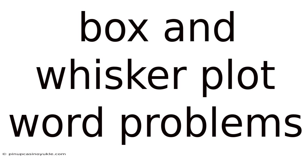 Box And Whisker Plot Word Problems