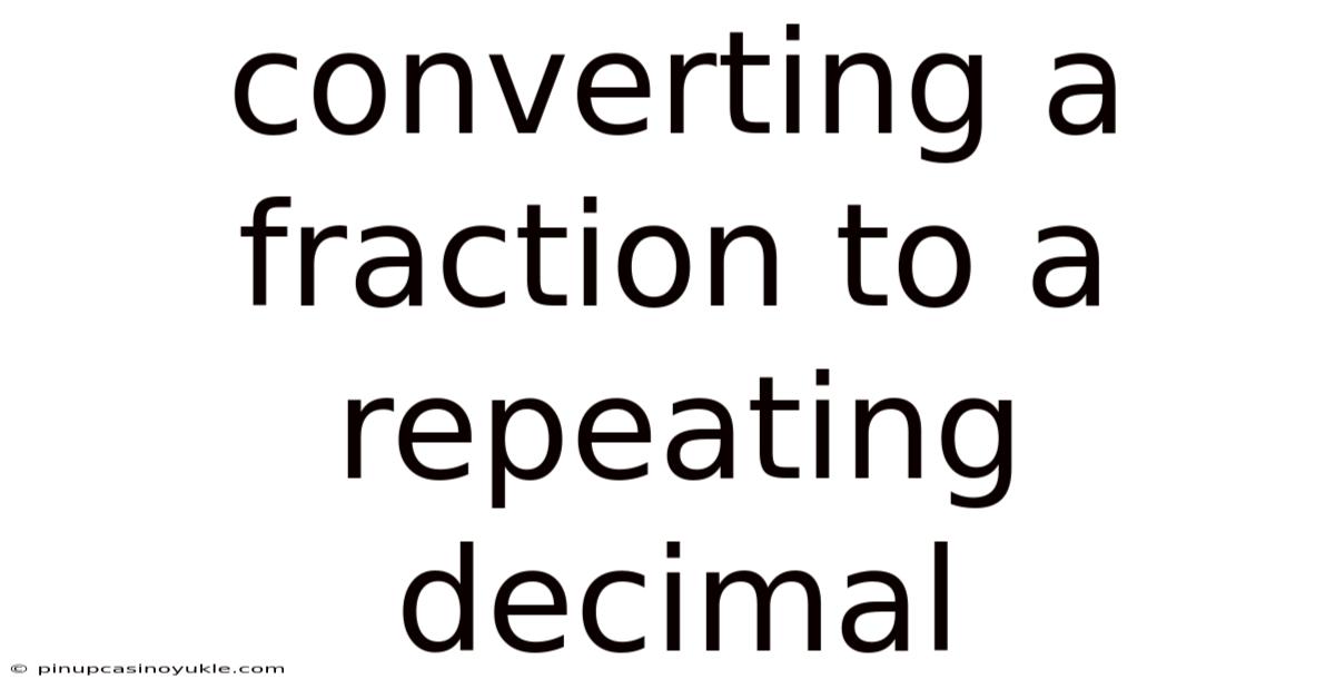 Converting A Fraction To A Repeating Decimal