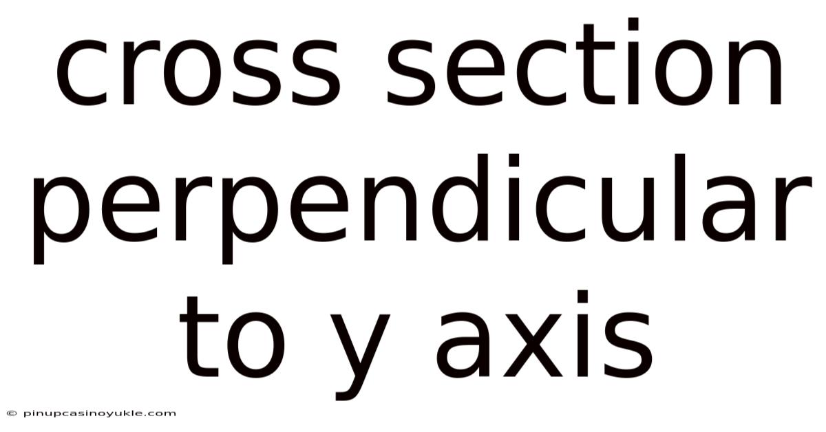Cross Section Perpendicular To Y Axis