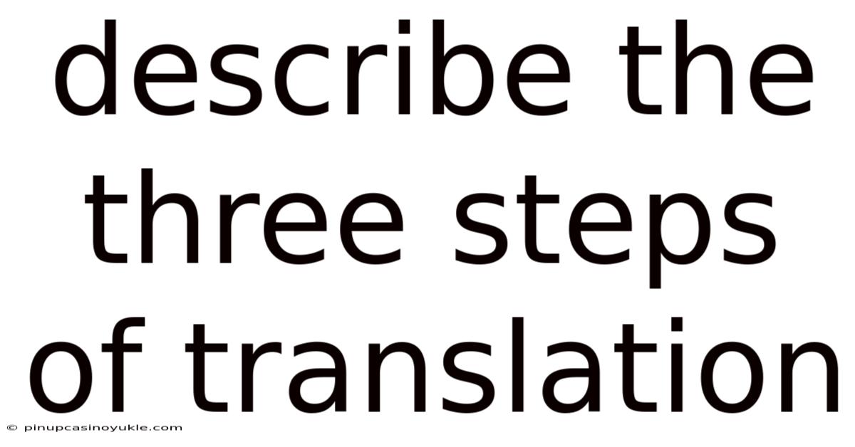 Describe The Three Steps Of Translation