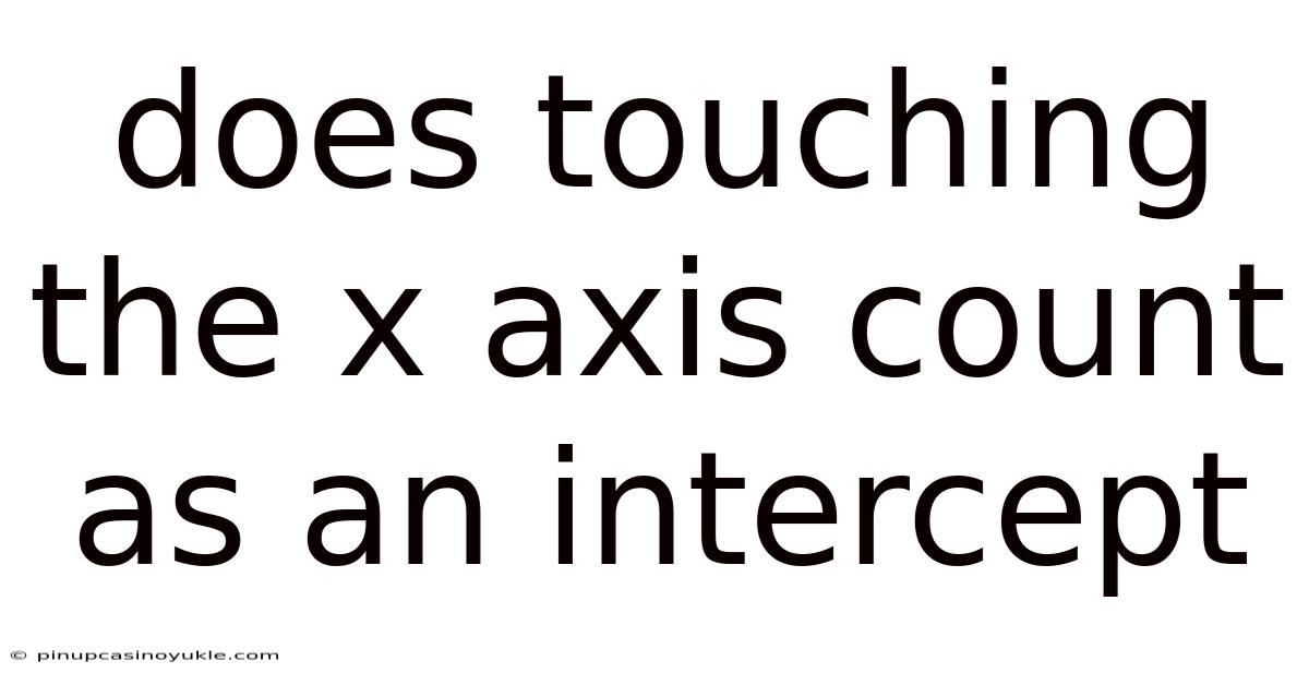 Does Touching The X Axis Count As An Intercept