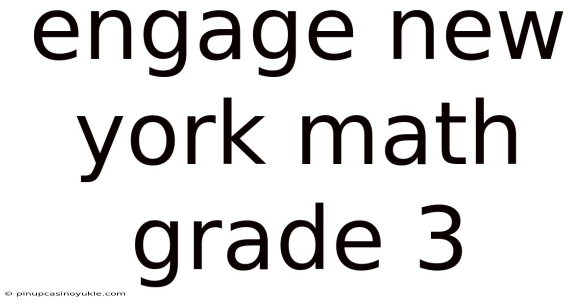 Engage New York Math Grade 3