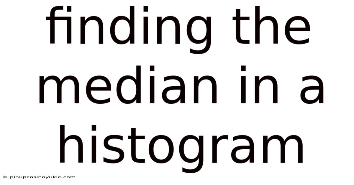 Finding The Median In A Histogram