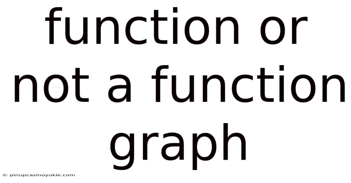 Function Or Not A Function Graph