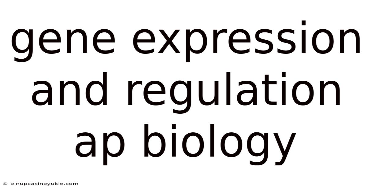 Gene Expression And Regulation Ap Biology