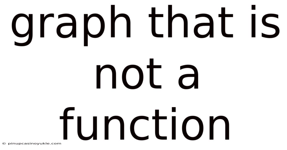 Graph That Is Not A Function