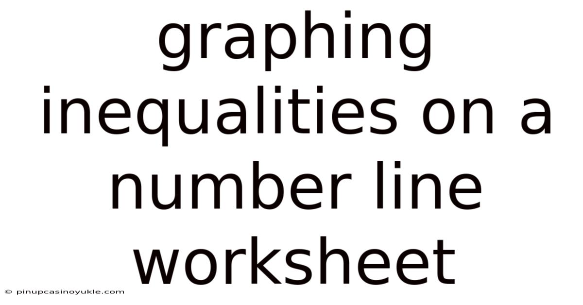 Graphing Inequalities On A Number Line Worksheet