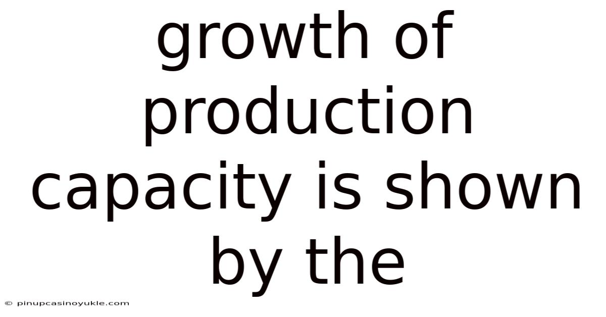 Growth Of Production Capacity Is Shown By The