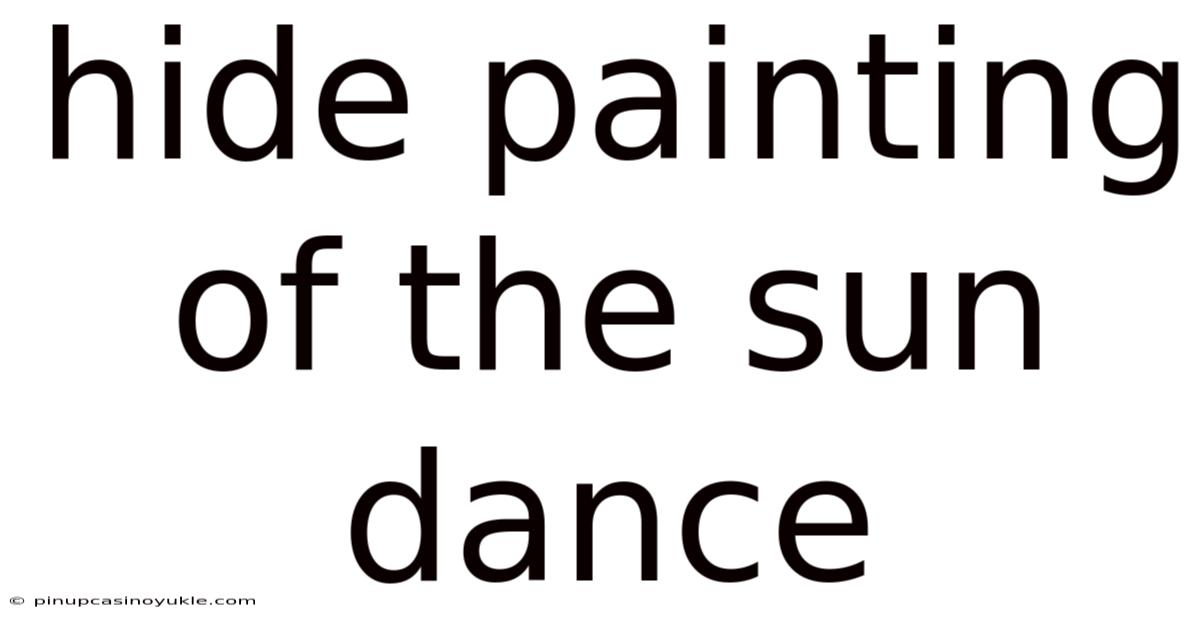 Hide Painting Of The Sun Dance