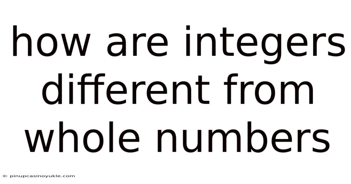 How Are Integers Different From Whole Numbers