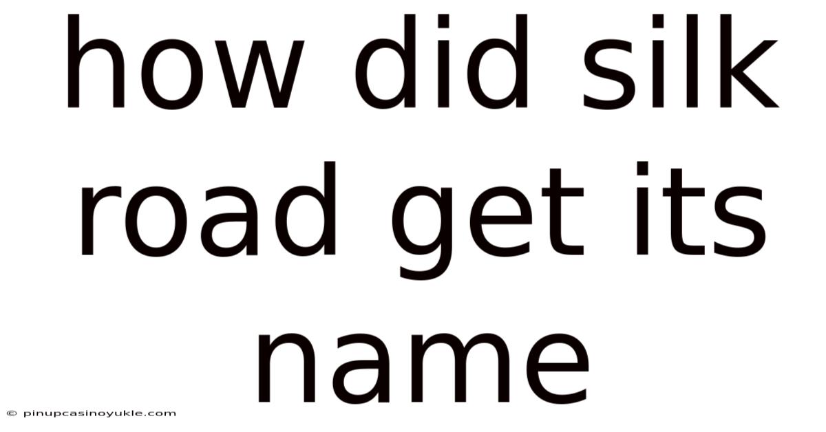 How Did Silk Road Get Its Name