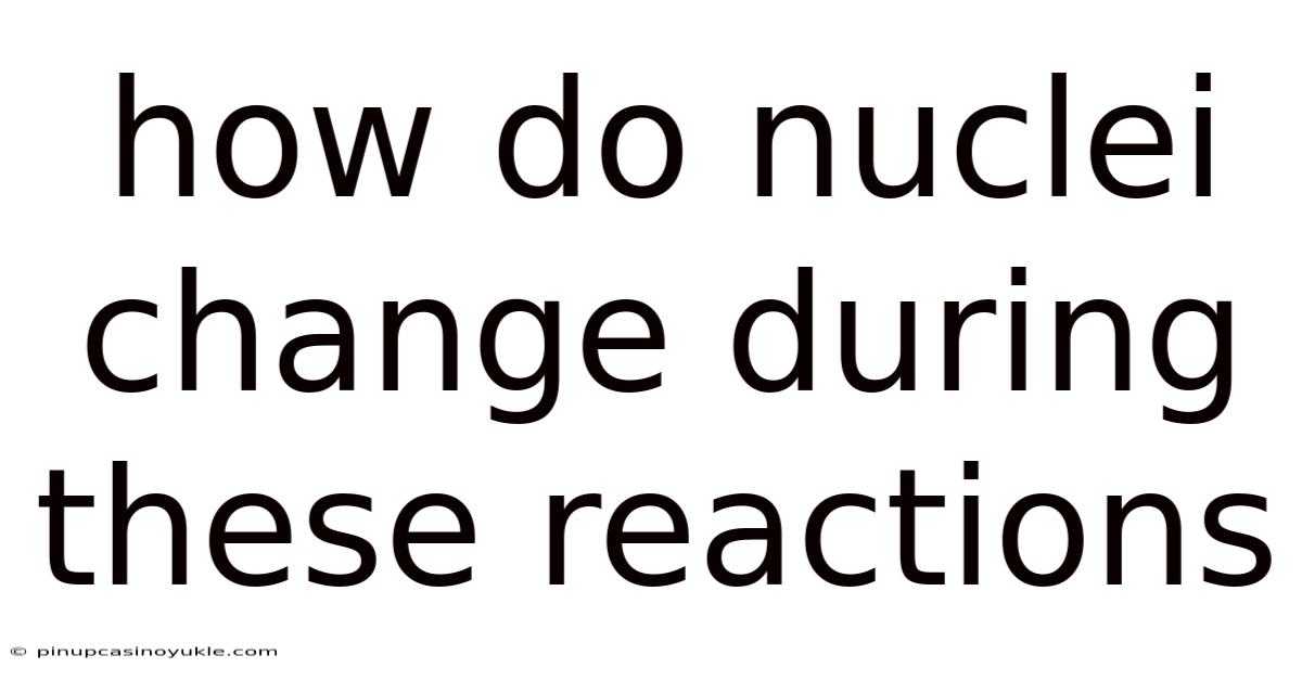 How Do Nuclei Change During These Reactions