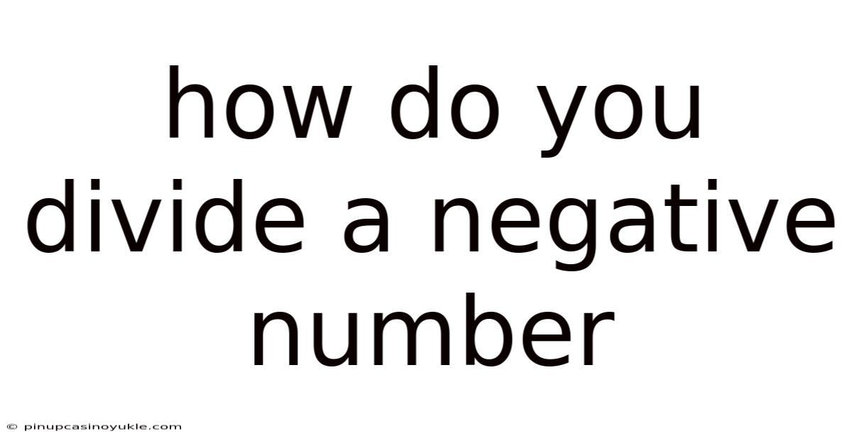 How Do You Divide A Negative Number