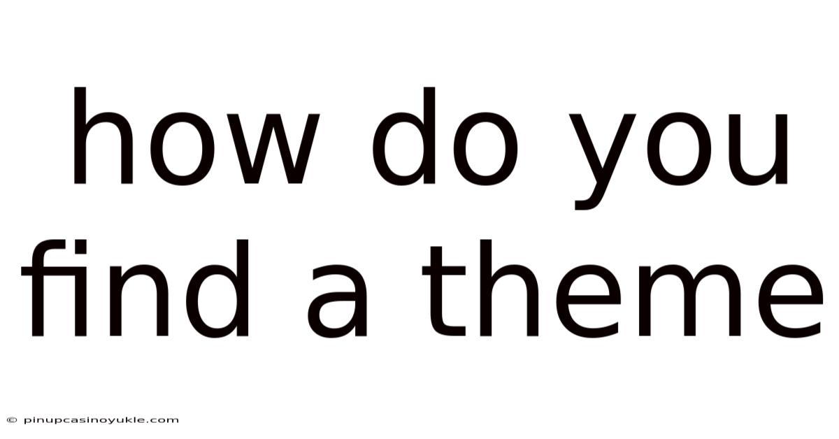 How Do You Find A Theme