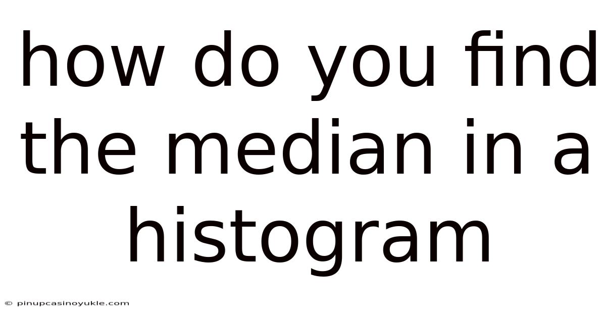How Do You Find The Median In A Histogram
