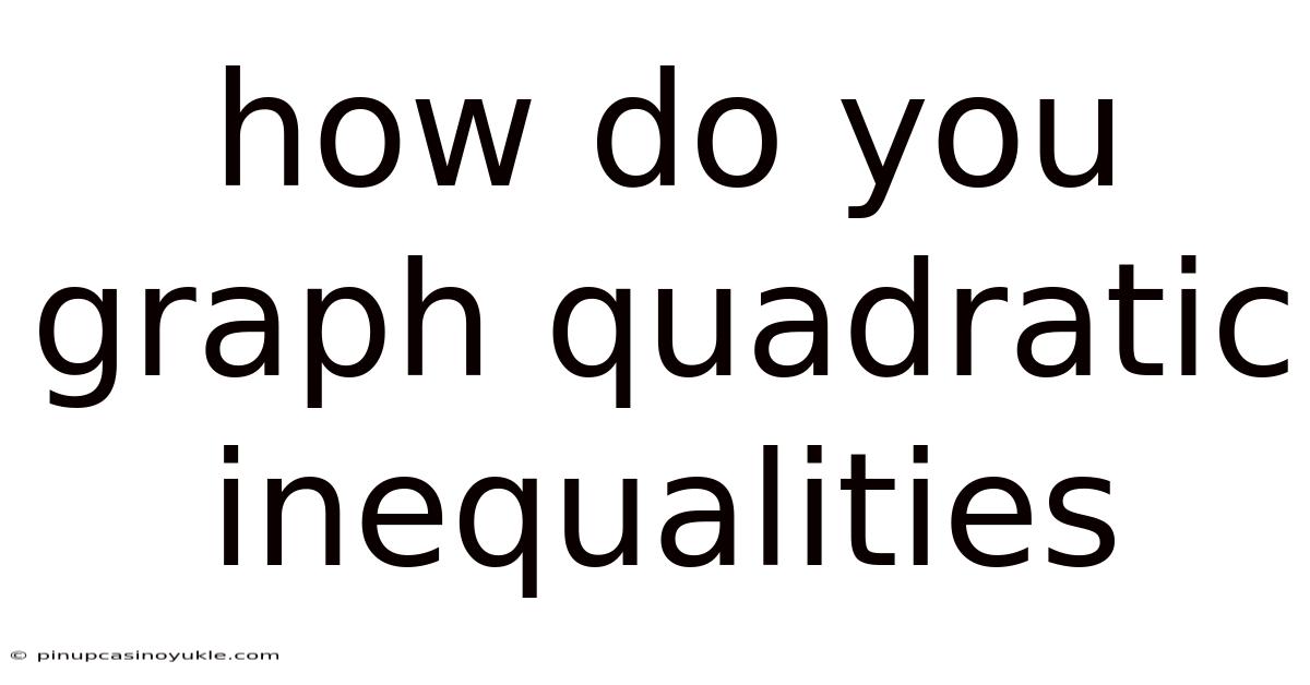 How Do You Graph Quadratic Inequalities