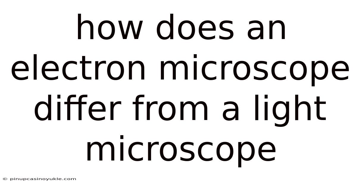 How Does An Electron Microscope Differ From A Light Microscope