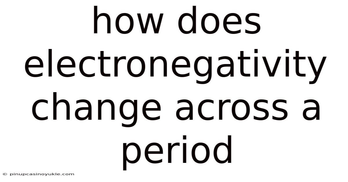 How Does Electronegativity Change Across A Period