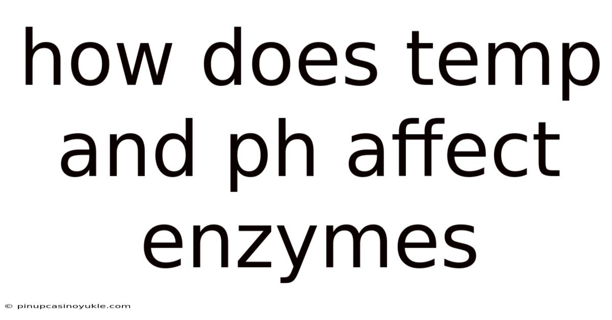How Does Temp And Ph Affect Enzymes