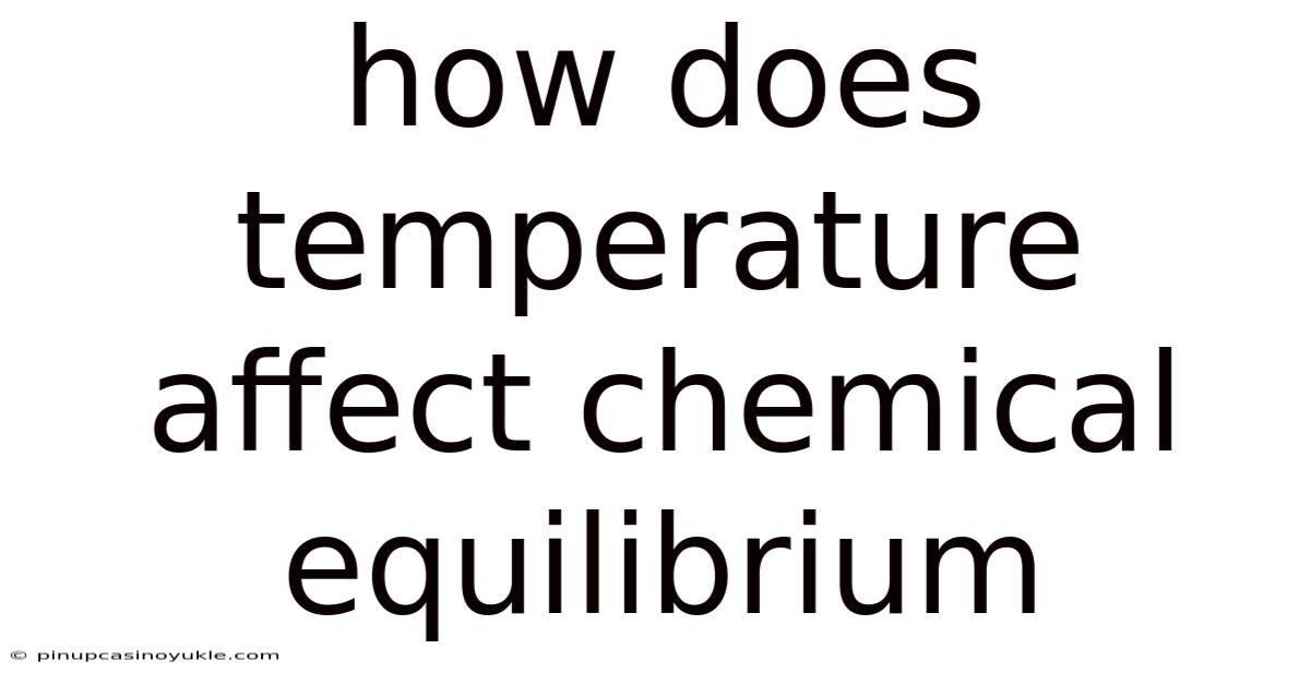How Does Temperature Affect Chemical Equilibrium