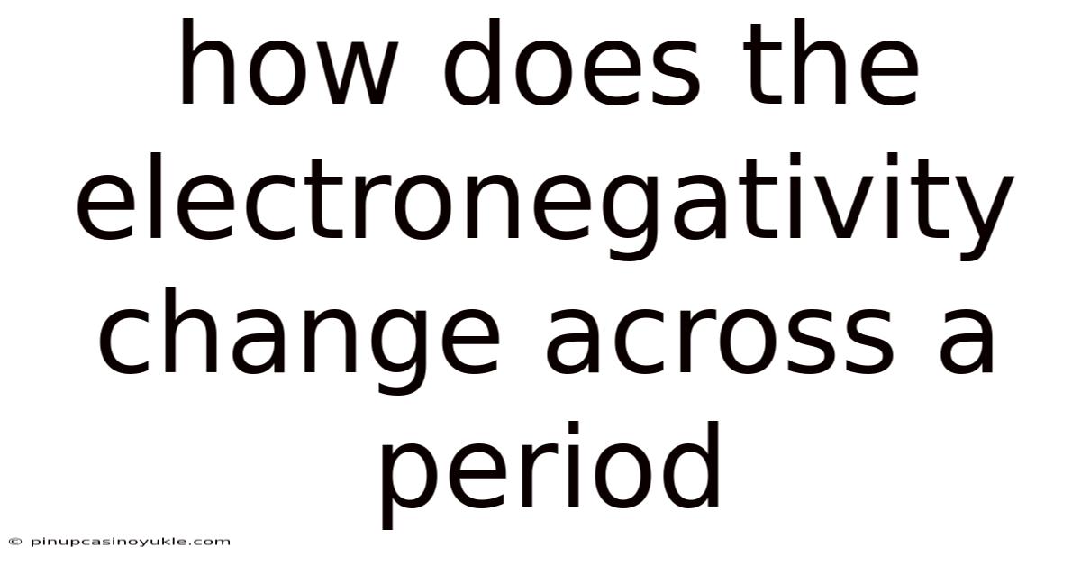 How Does The Electronegativity Change Across A Period