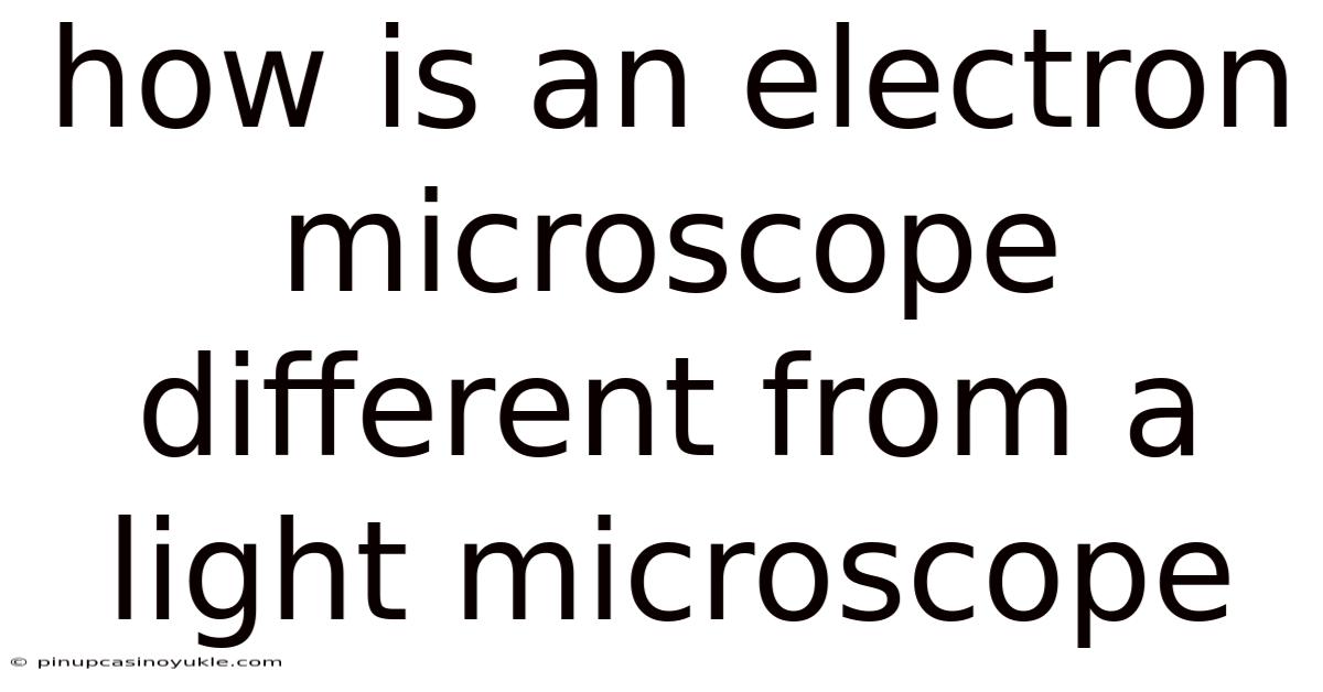 How Is An Electron Microscope Different From A Light Microscope