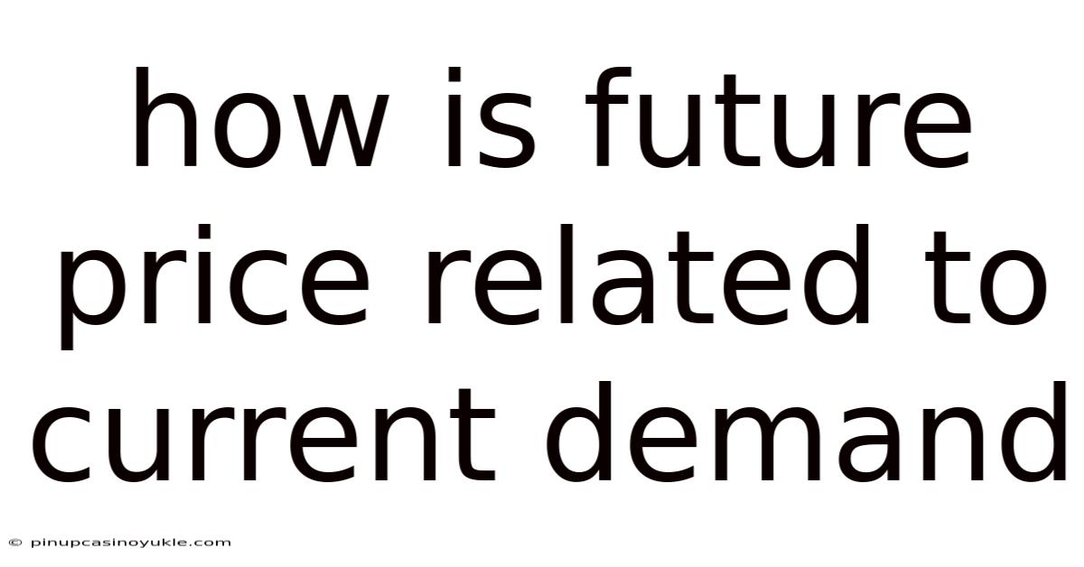 How Is Future Price Related To Current Demand