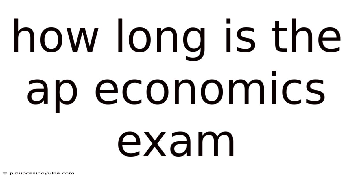 How Long Is The Ap Economics Exam