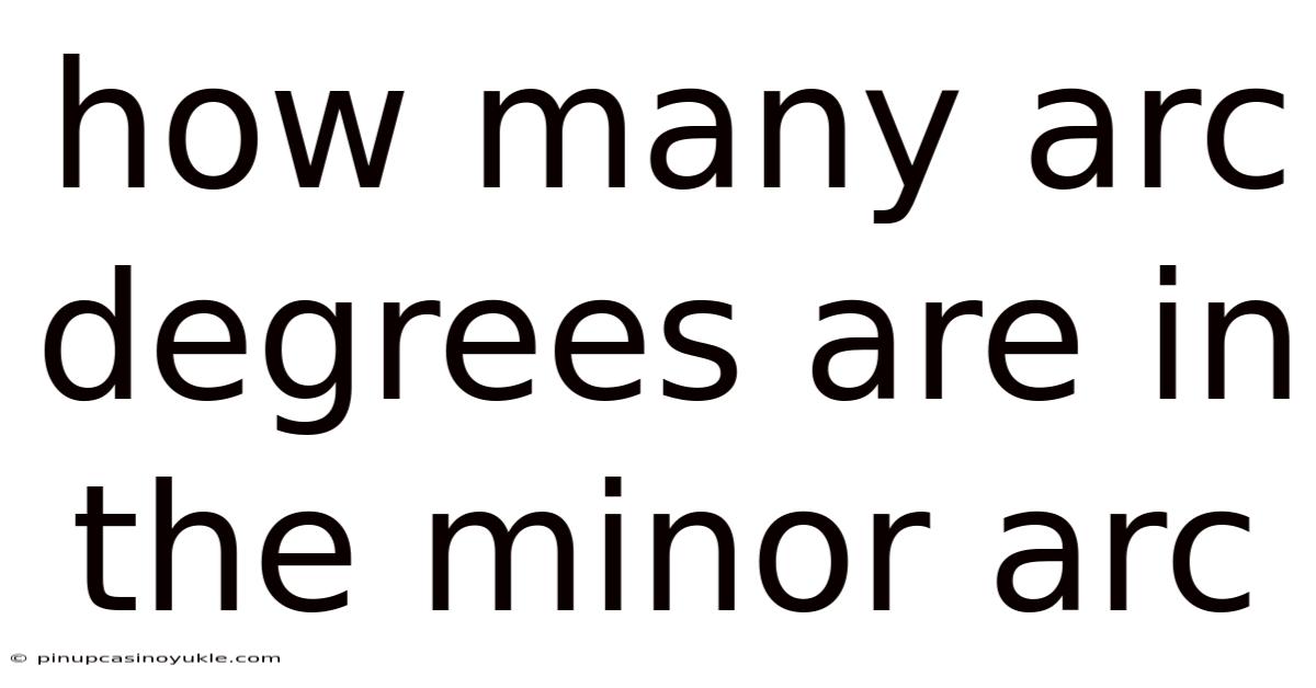 How Many Arc Degrees Are In The Minor Arc