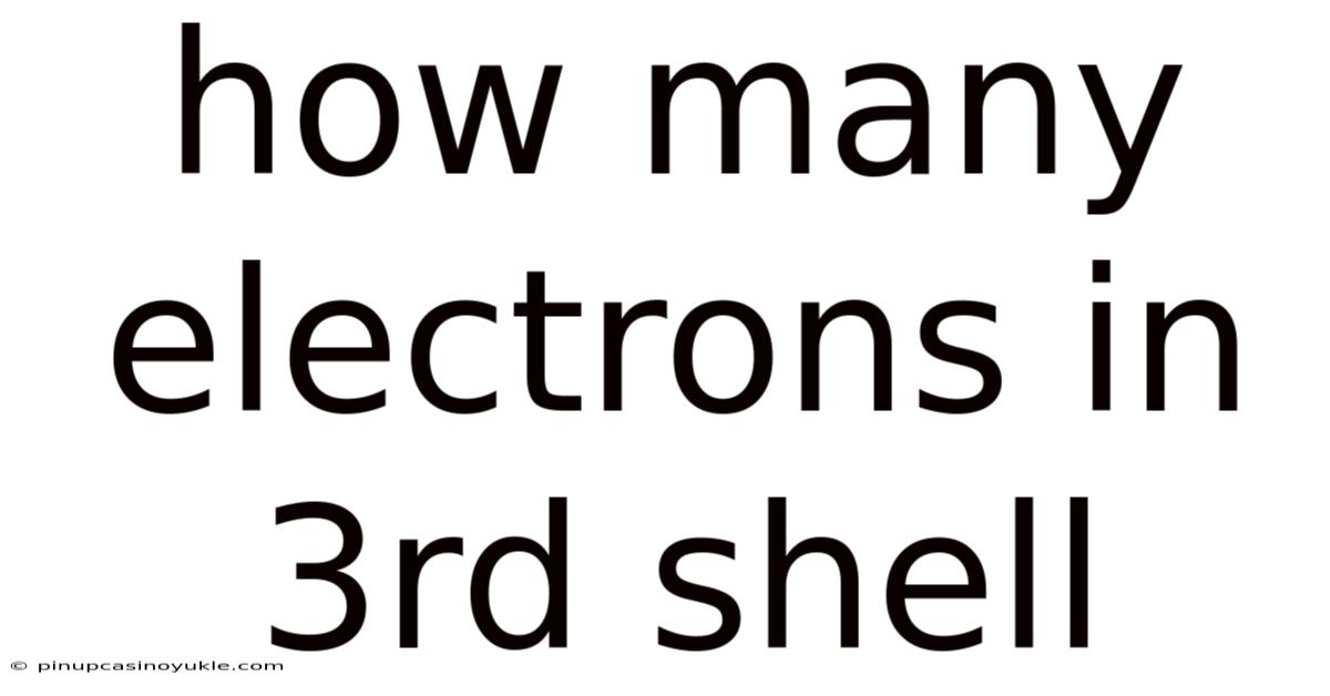 How Many Electrons In 3rd Shell
