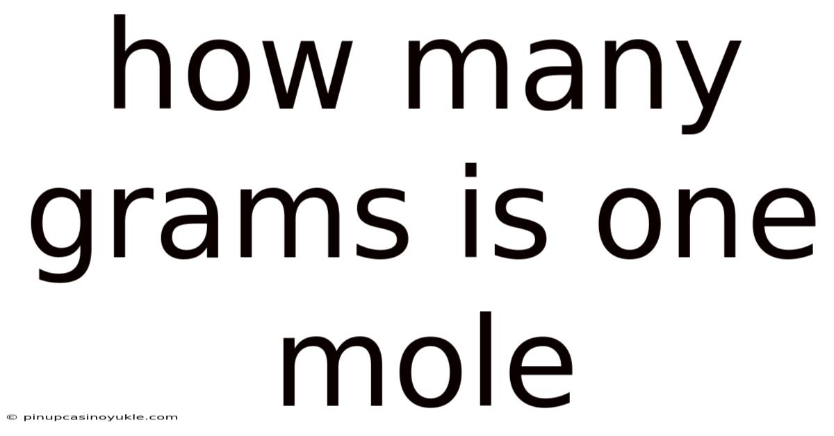 How Many Grams Is One Mole