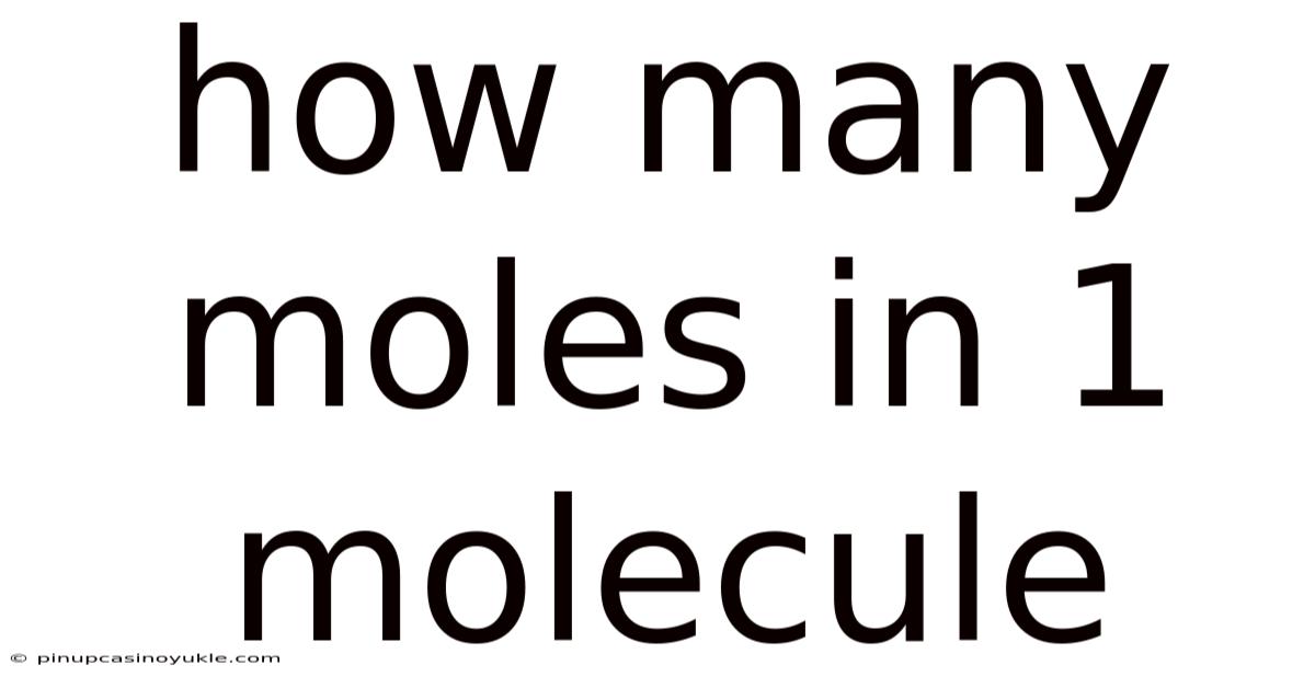 How Many Moles In 1 Molecule
