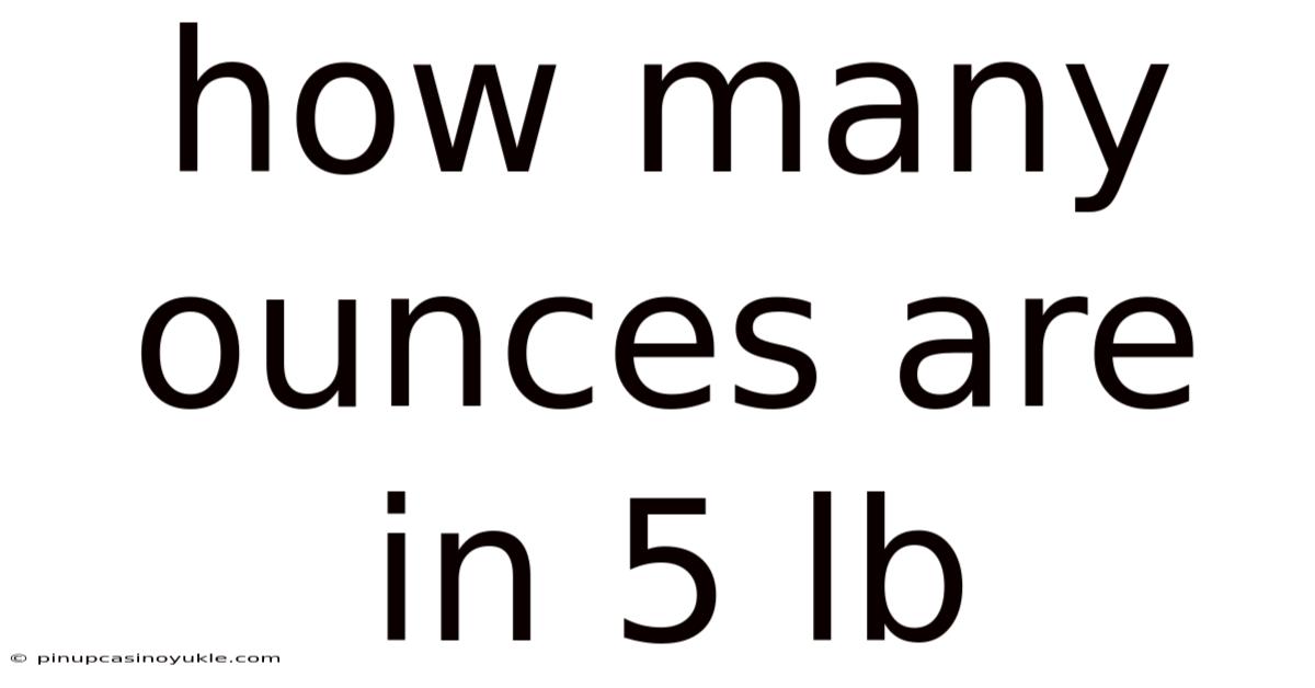 How Many Ounces Are In 5 Lb