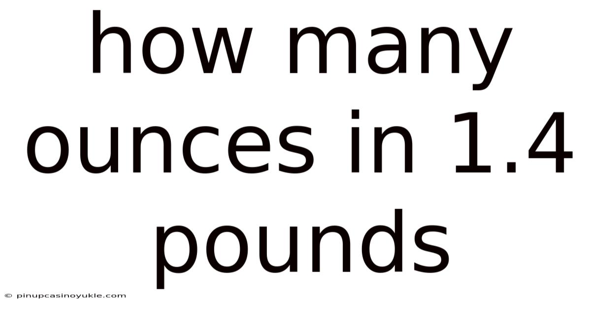How Many Ounces In 1.4 Pounds