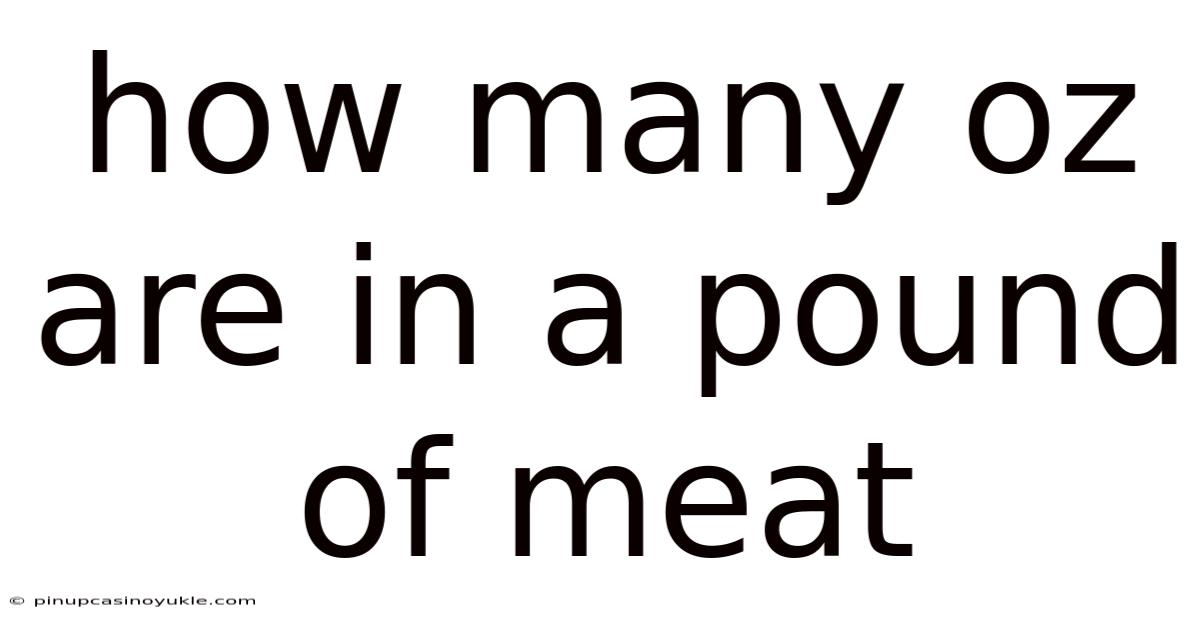 How Many Oz Are In A Pound Of Meat