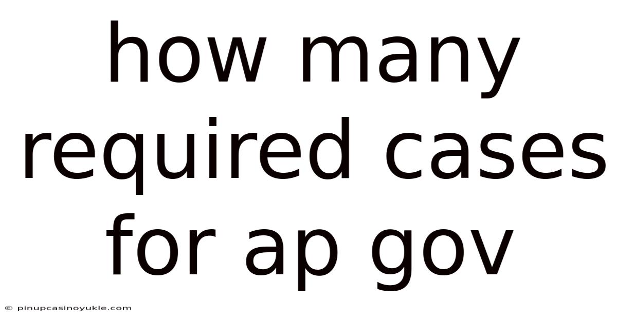 How Many Required Cases For Ap Gov