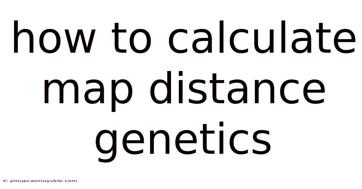How To Calculate Map Distance Genetics