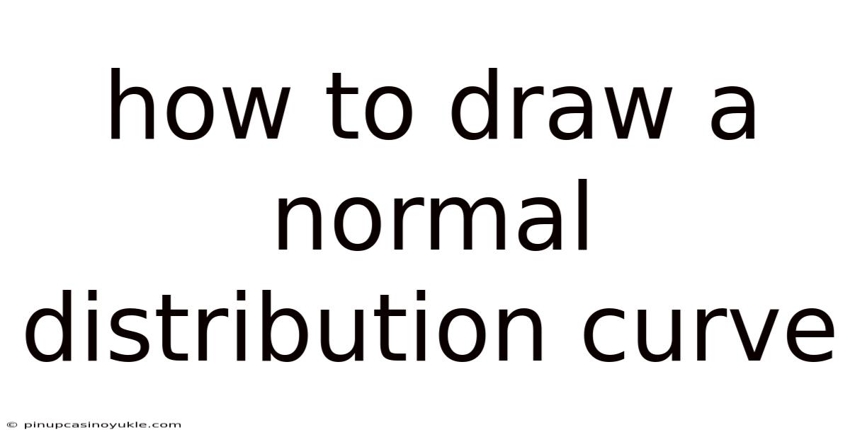 How To Draw A Normal Distribution Curve