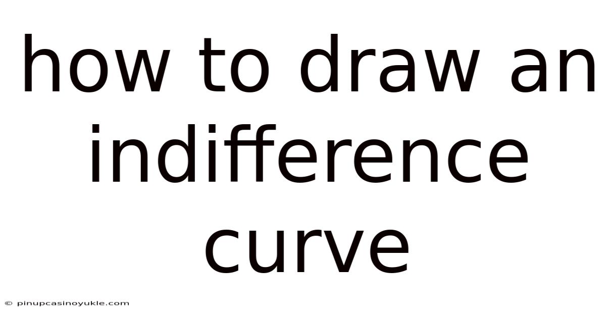 How To Draw An Indifference Curve