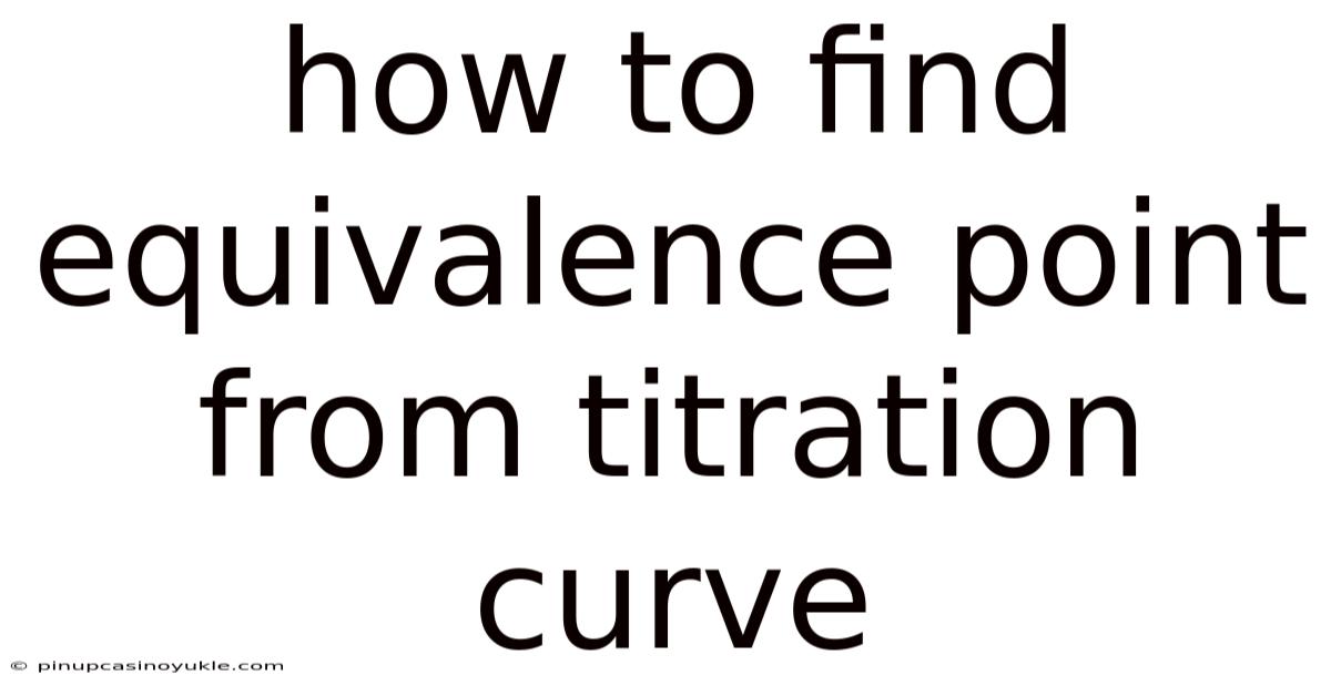 How To Find Equivalence Point From Titration Curve