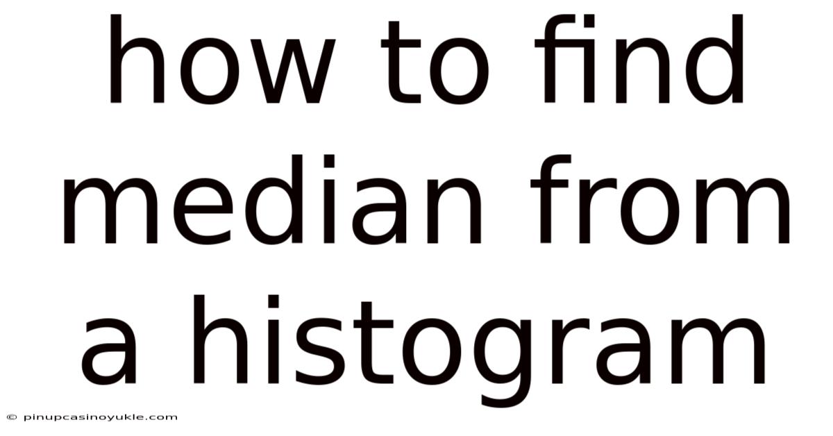How To Find Median From A Histogram