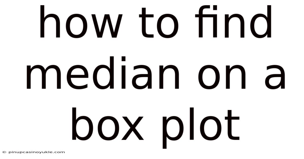 How To Find Median On A Box Plot